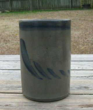 Antique Cobalt Blue Stoneware Decorated Crock/jug - Small Size - Pa