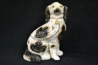 Early Staffordshire Spaniel Dog 9 " &1/2 Inches Tall