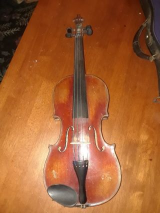 Vintage John Juzek 4 String Viola Violin Wood In Case - No Bow