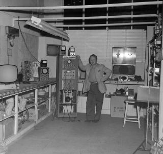 Vtg 1950 Photo Film Negative Western Radio Tv Repair Shop San Diego,  Calif.  Rca