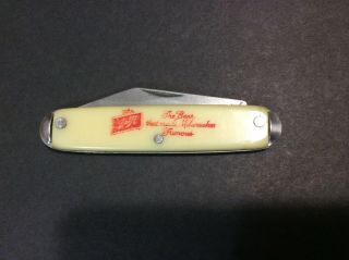 Vtg 60s Schlitz Beer Pocket Knife Advertising Usa