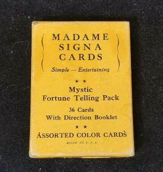 Vintage Madame Signa Mystic Fortune Telling Cards From Actual Murder House