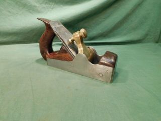 Vintage SPIERS AYR Handled Smoothing Infilled With Brass Antique Plane 2