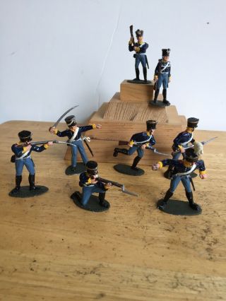 8x Timpo Napoleonic Wars Prussians 1/32 54mm Painted Detailed