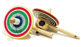 Mexican Wooden Spinning Top Pirinola Classic Wood Pull Toy