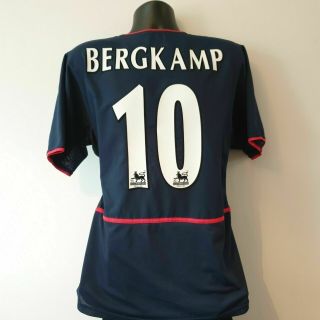 Bergkamp 10 Arsenal Shirt - Large - Away 2002/2003 Jersey Vintage O2