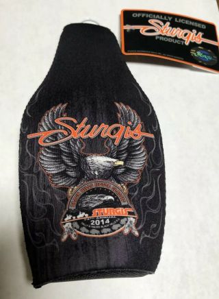 2014 Sturgis Motorcycle Rally Bottle Wrap,  Koozie,  Coozie With Zipper
