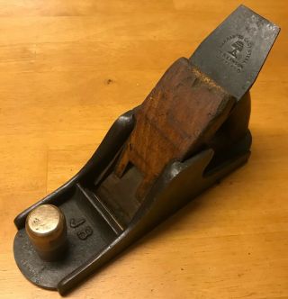 Very Rare Antique Hand Smoothing Plane Marked Jb In The Style Of Hazard Knowles