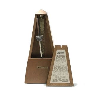 Vintage Seth Thomas Wood Metronome De Maelzel E873 - 111 Iss.  3 Obelisk Shape