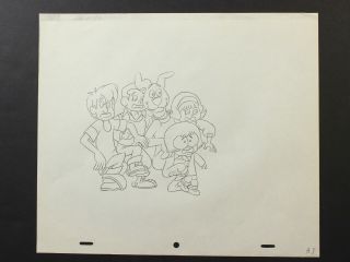 1990 Pup Named Scooby Doo Cast Animation Production Art Shaggy Fred Daphne