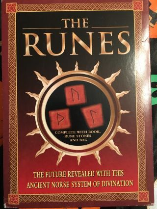 The Runes Box Set W Book 25 Rune Stones & Bag Horik Svensson Very Good