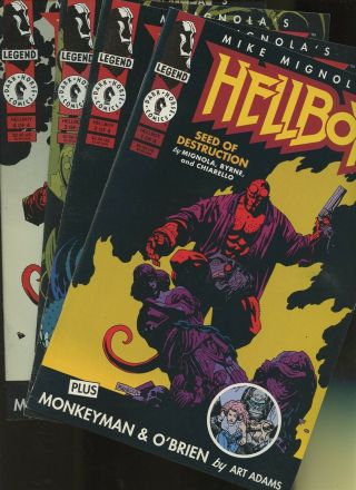 Hellboy Seeds Of Destruction 1,  2,  3,  4 (complete Series,  Mike Mignola) ^4 Books
