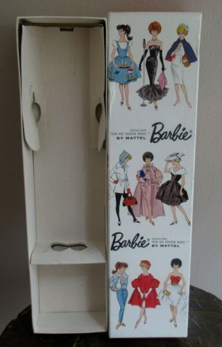 Vintage Barbie Box,  Liner,  Stand For Brunette Bubblecut