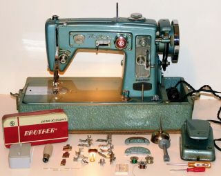 Vintage Brother Zigzag Blue Select - O - Matic Sewing Machine (1957) Owner