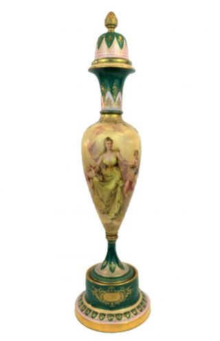 Antique Royal Vienna Porcelain Vase