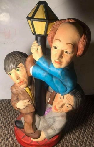 The Three Stooges (3) Larry Moe Shemp Vintage Tuscany Statue 1975 Comic Comedy