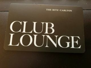 The Ritz Carlton Club Level Room Key Card