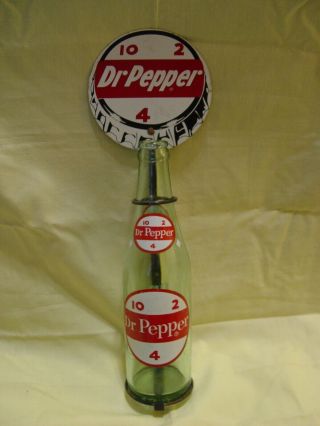 Vintage Dr Pepper 10 - 2 - 4 Bottle Cap Logo Advertising Bottle Display Holder Sign