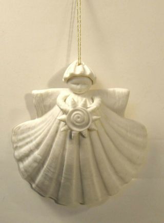 1994 Margaret Furlong Bisque Porcelain 3 " Angel W/sun Christmas Ornament
