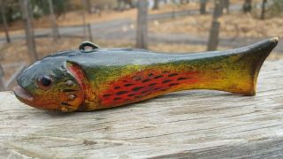Older 5.  75 " Trout Duluth Fish Decoy Folk Art Ice Spearing Lure Dfd Dave Perkins