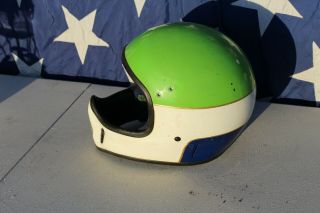 Vintage Bell Moto 4 Helmet / Green / 7 1/4 - 58