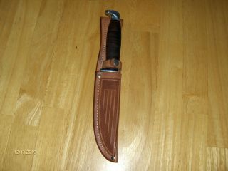 Vintage Case Xx Fixed Blade Knife W/ Leather Sheath 316 - 5