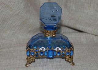 Vintage Hoffman Bubble Blower Art Deco Jewelled Perfume Bottle