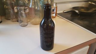 Scarce Circa 1900 Western Amber Split Size Seattle,  Washington Beer Bottle