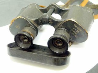 Vintage Coded Blc Wwii German Wehrmacht Binoculars Military 6 X 30 W/ Cover Fwo