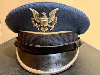 Vintage Us Air Force Military Dress Uniform Hat Visor Cap Size 7 1/4
