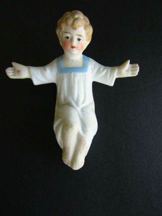13667 Bisque Baby Jesus Vintage German Hand Painted Porcelain Figurine