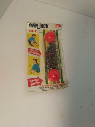 Vintage Toy Metal Jacks And Balls Usa Made Set