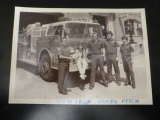 Vintage Glossy Press Photo - Young Girl On Fire Truck Marlboro Ma 8/27/1984