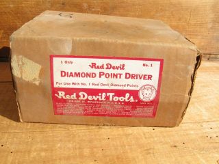 Vintage Red Devil DP1 Window Glazing Point Driving Tool USA Orig Box & Paperwork 3