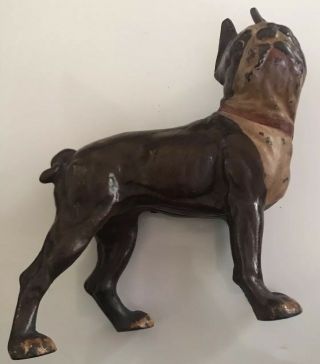 Antique Hubley 10 " X9 " Boston Terrior Bull Dog Cast Iron Door Stop Figure Georgia