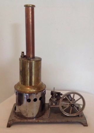 Antique Vintage Weeden Upright Vertical Live Steam Engine Toy Boiler Piston Whee