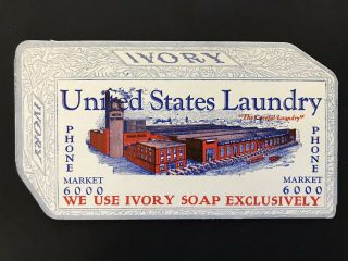 United States Laundry,  Ivory Soap,  Diecut Blotter Trade Card