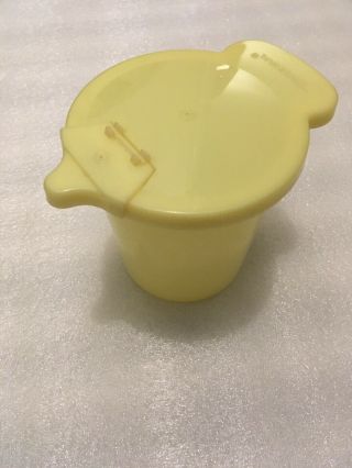 Vintage Tupperware Creamer Container With Lid Yellow 574 - 12