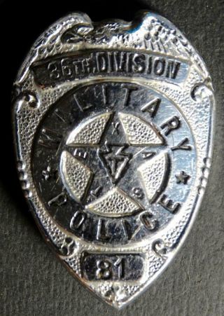 Vintage Military Police Badge 36th Division TEXAS 3