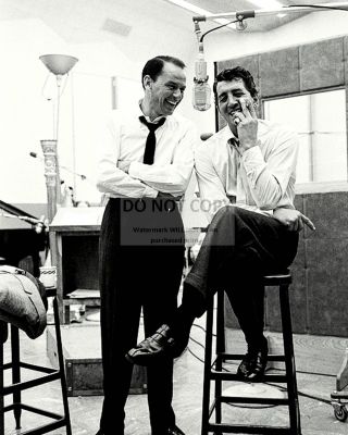 Frank Sinatra And Dean Martin In The Studio Rat Pack - 8x10 Photo (da - 325)