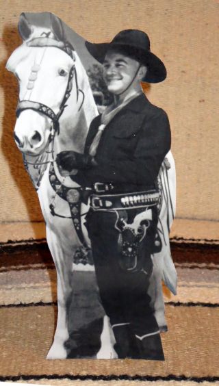Hopalong Cassidy And Topper B&w Tabletop Display Standee 10 " Tall