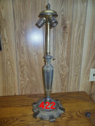 ANTIQUE PITTSBURGH LAMP BASE FOR REVERSE PAINTED LAMP - SIGNED 2