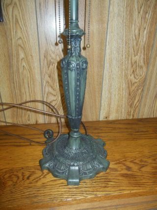 ANTIQUE PITTSBURGH LAMP BASE FOR REVERSE PAINTED LAMP - SIGNED 3