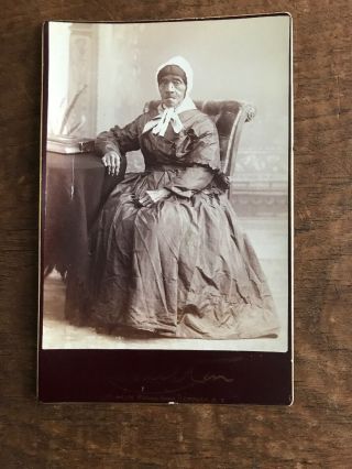 Antique Victorian African American Woman Cabinet Card Photo