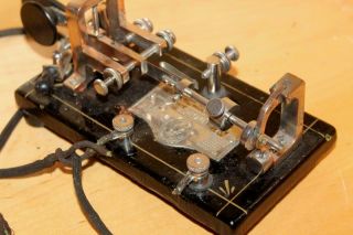 Antique Vintage Vibroplex Telegraph Signal Key Keyer Bug Morse Code