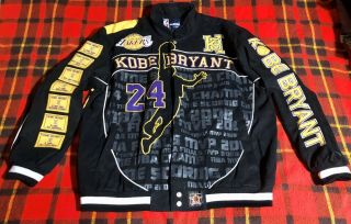 Vintage Kobe Bryant Jh Designs Jeff Hamilton Jacket Mens Sz Xl La Lakers Kb24