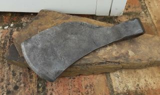 Antique Unusual Blacksmith Carbon Steel Axe Head Merked Mathieu 11´inch.