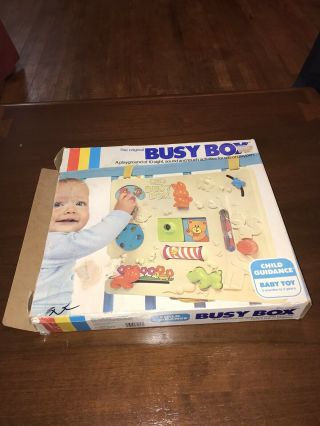 Vintage 1980 Child Guidance Busy Box Activity Center Crib Toy