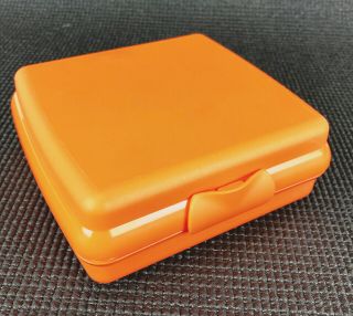 Tupperware Sandwich Hinged Storage Keeper Orange Container 3752