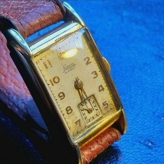 Vintage Watch Lanco Gold Filled Trench Watch Circa 30 - 40s In Cond